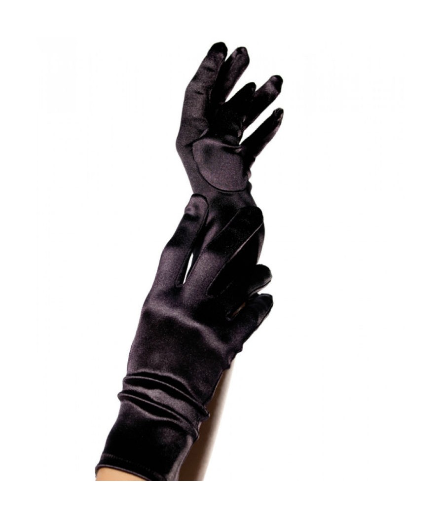 LEG AVENUE - GANTS SATIN NOIR