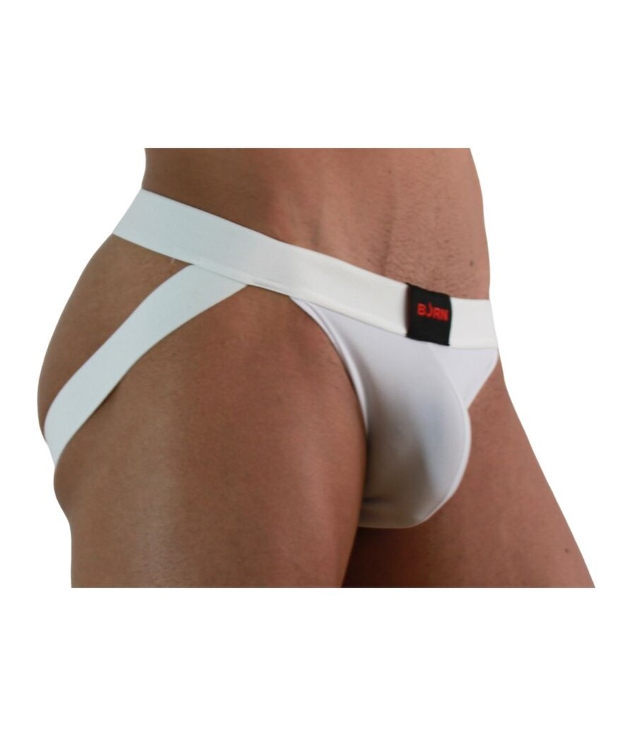 BURN - 007 JOCK LYCRA BLANC